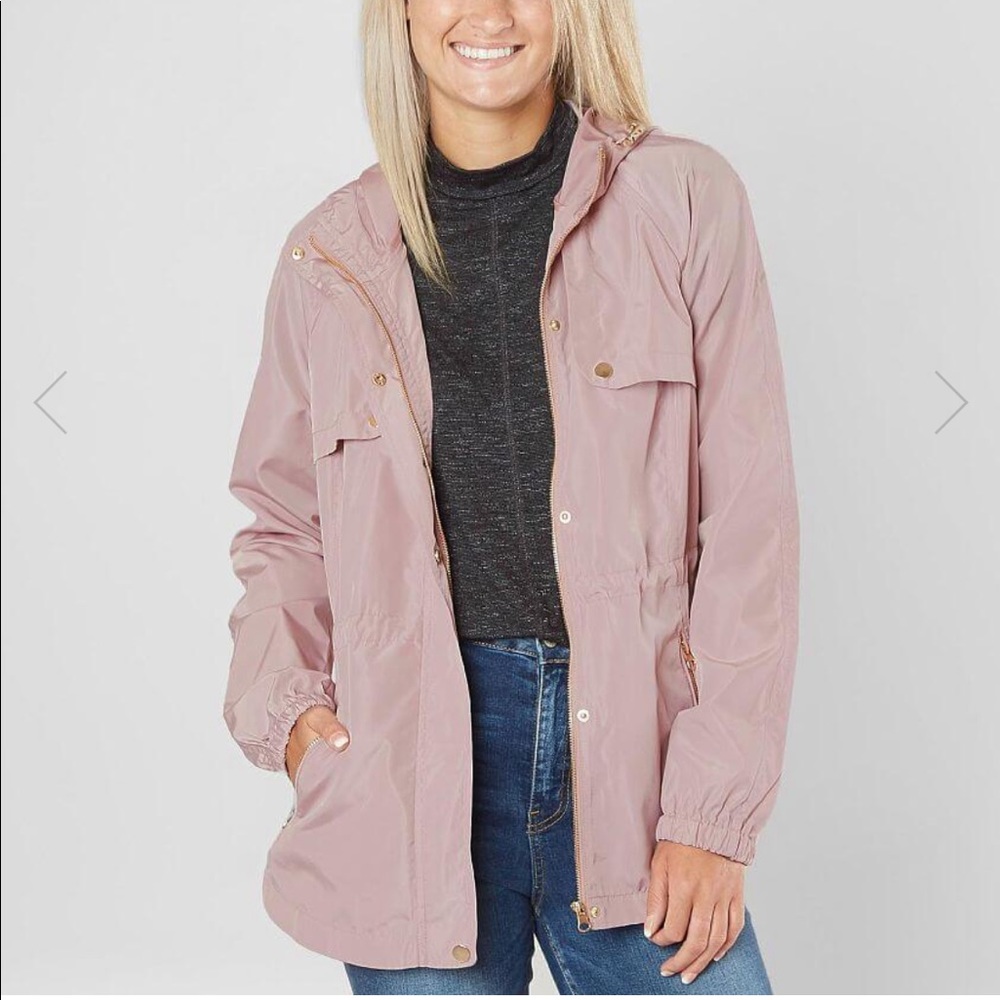Ci Sono stylish mauve rain resistant jacket.